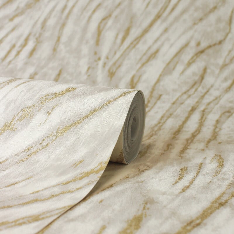 Ember Abstract Fur Effect Metallic Wallpaper - Natural - Crown - M1861Wallpaper199