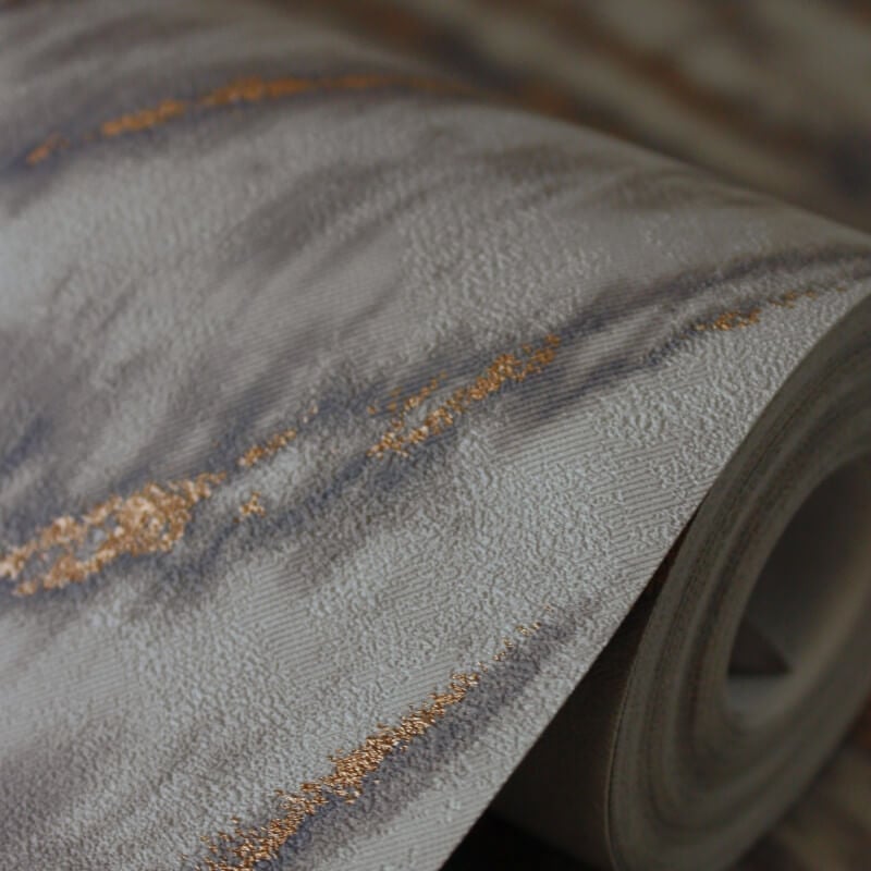 Ember Abstract Fur Effect Metallic Wallpaper - Smoke - Crown - M1863Wallpaper199
