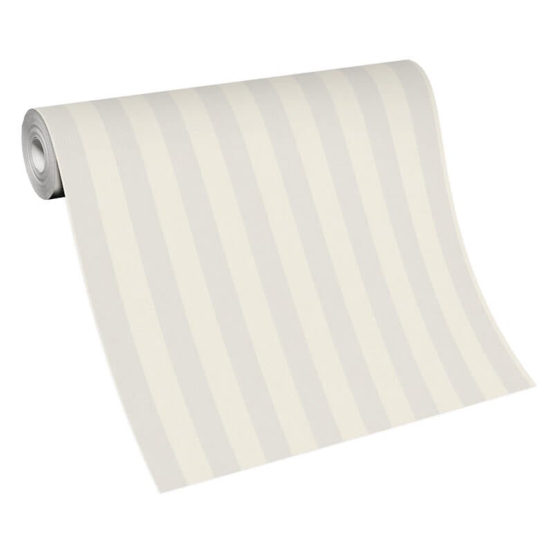 Entree Stripe Metallic Wallpaper - Cream/Grey - Erismann - 10290 - 14Wallpaper199