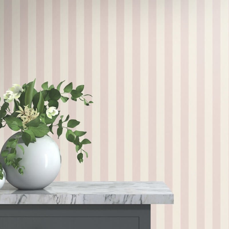 Entree Stripe Metallic Wallpaper - Pink - Erismann - 10290 - 05Wallpaper199