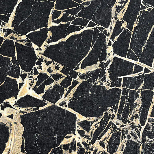 Enzo Marble Wallpaper - Black Gold - Rasch - 538113Wallpaper199