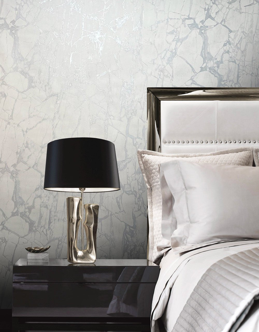 Enzo Marble Wallpaper - White Silver - Rasch - 538144Wallpaper199