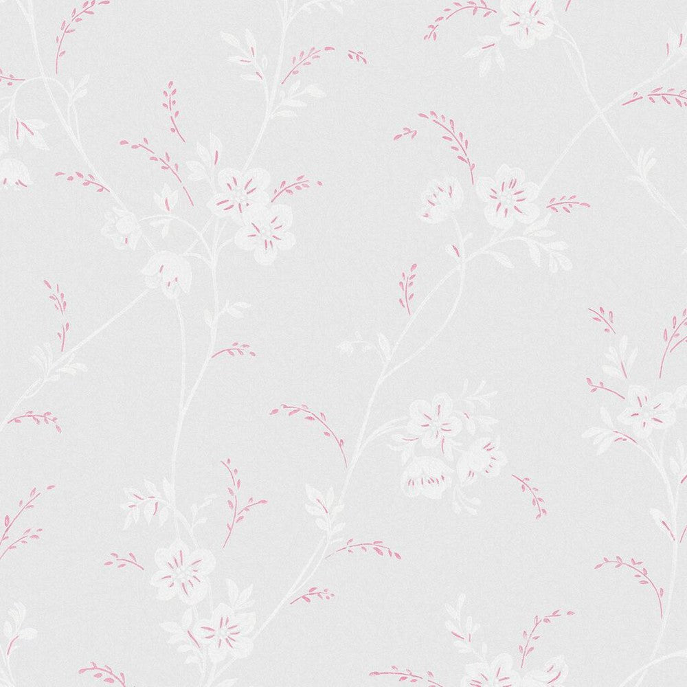 Eva Floral Wallpaper - Sugared Grey - Laura Ashley - 118493Wallpaper199