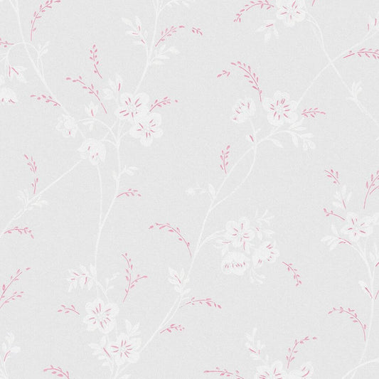 Eva Floral Wallpaper - Sugared Grey - Laura Ashley - 118493Wallpaper199