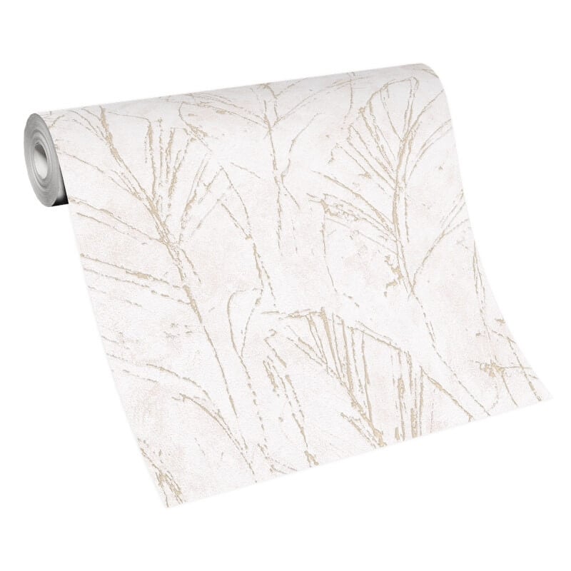 Evolution Fall Leaf Metallic Wallpaper - Beige - Erismann - 10321 - 02Wallpaper199