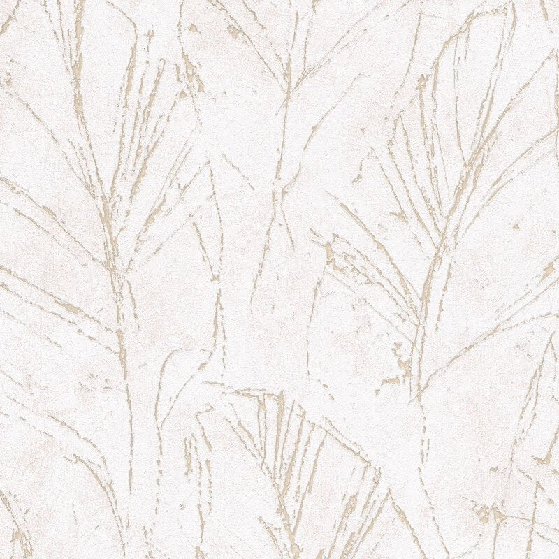 Evolution Fall Leaf Metallic Wallpaper - Beige - Erismann - 10321 - 02Wallpaper199