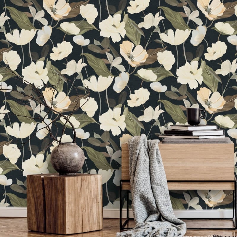 Fairy Blossom Floral Wallpaper - Black - Erismann - 10508 - 15Wallpaper199