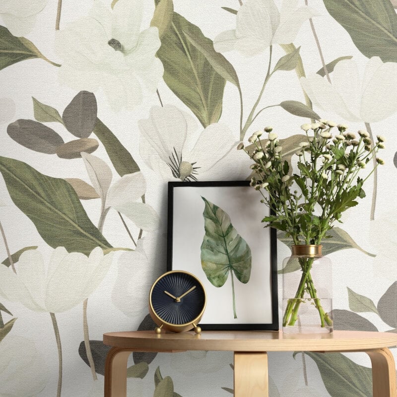 Fairy Blossom Floral Wallpaper - White/Green - Erismann - 10508 - 26Wallpaper199