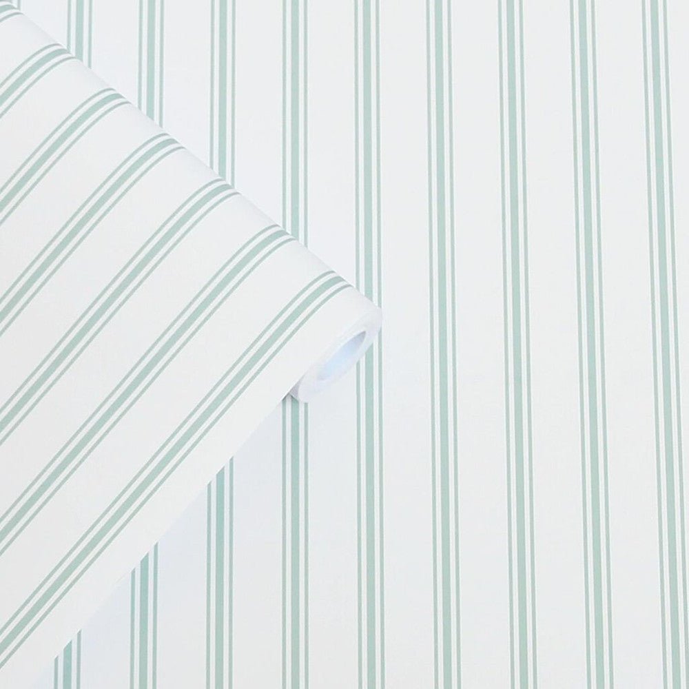 Farnworth Stripe Wallpaper - Sage Green - Laura Ashley - 118483Wallpaper199