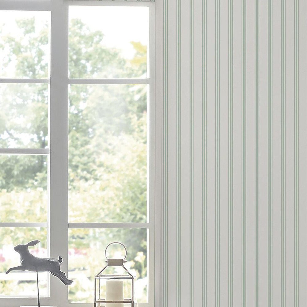 Farnworth Stripe Wallpaper - Sage Green - Laura Ashley - 118483Wallpaper199
