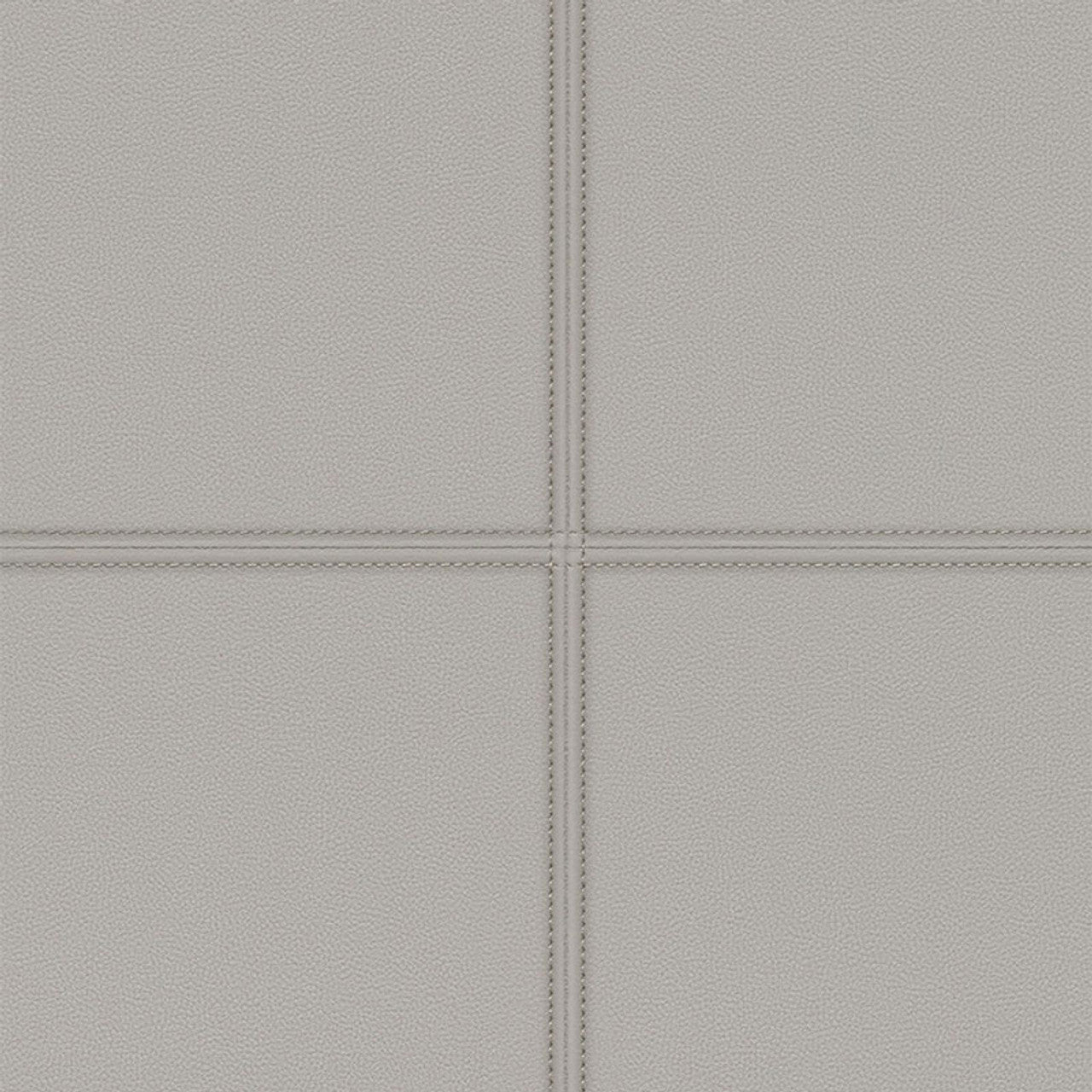 Faux Leather Tile Panel Club Wallpaper - Grey - Rasch - 419009Wallpaper199
