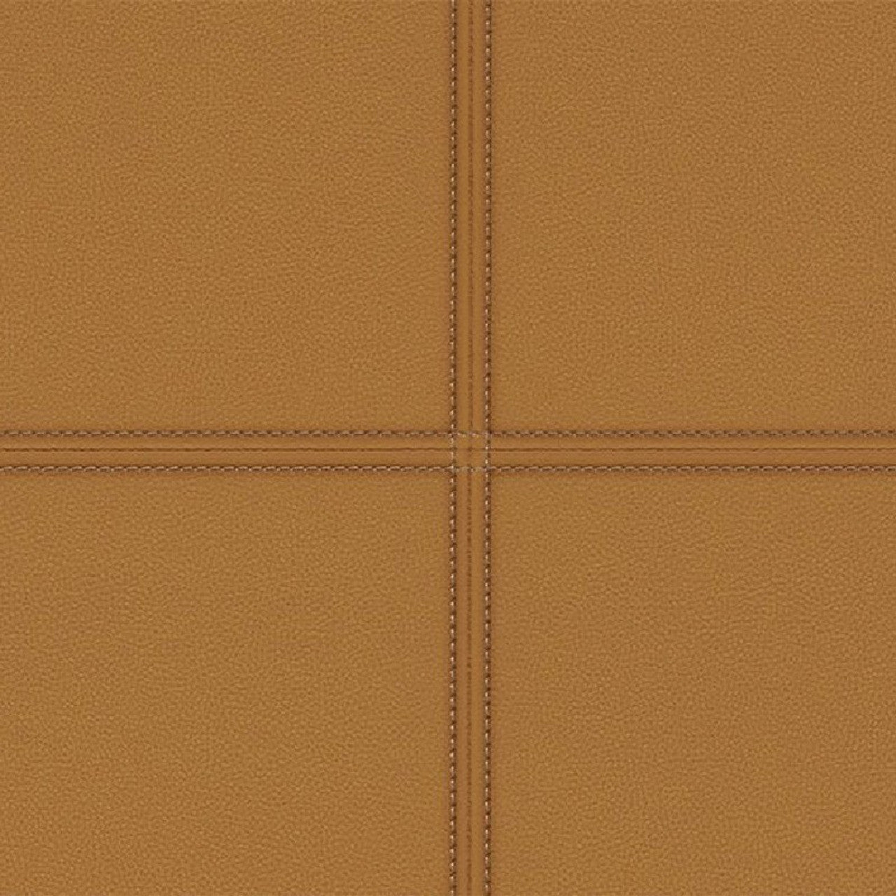 Faux Leather Tile Panel Club Wallpaper - Tan - Rasch - 419016Wallpaper199