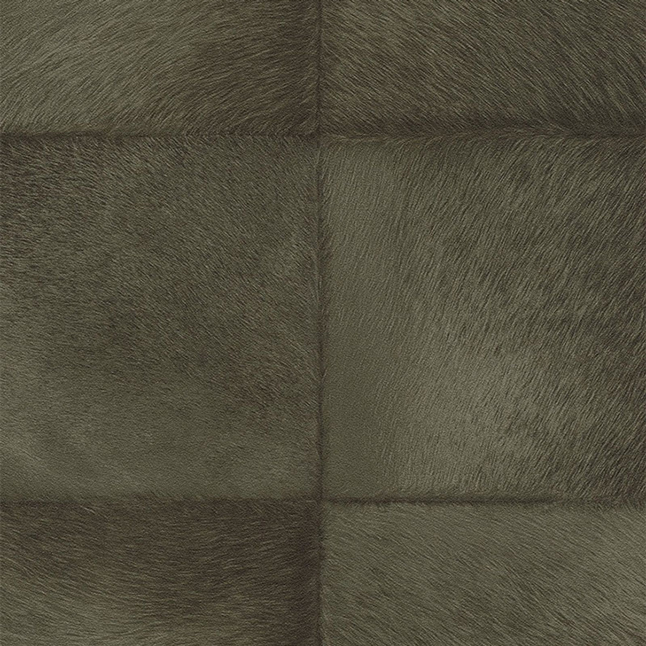 Faux Reindeer Fur Tile Panel Club Wallpaper - Dark Green - Rasch - 419146Wallpaper199