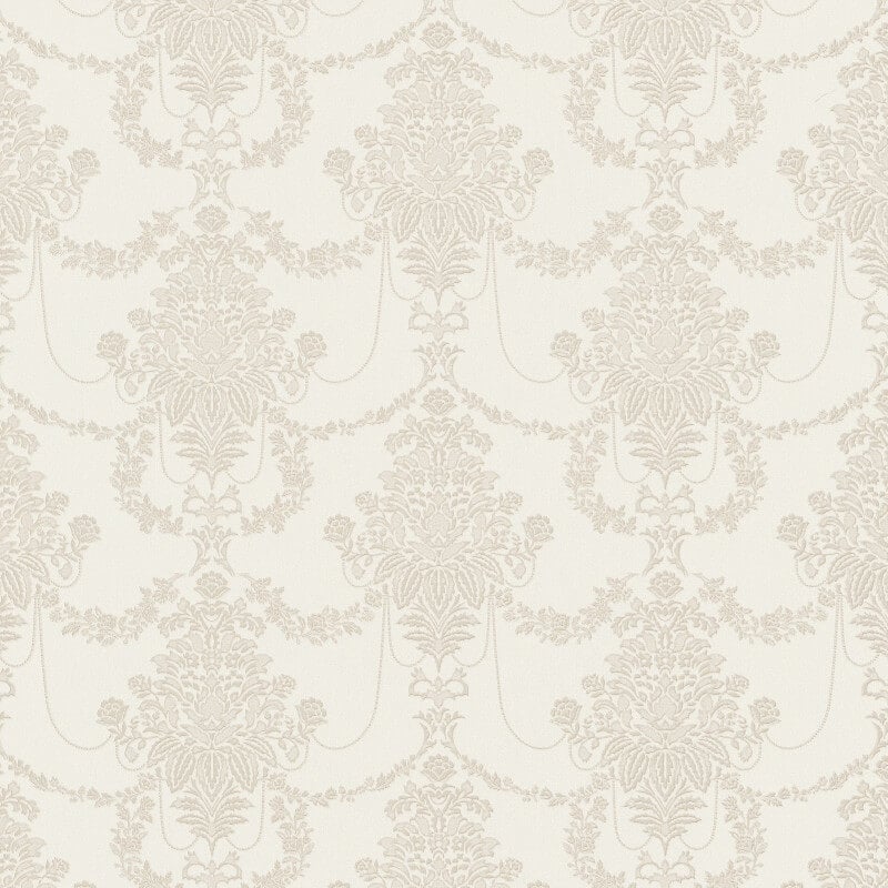 Felicite Floral Ornament Metallic Wallpaper - Cream - Erismann - 10287 - 02Wallpaper199