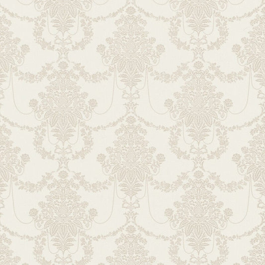 Felicite Floral Ornament Metallic Wallpaper - Cream - Erismann - 10287 - 02Wallpaper199