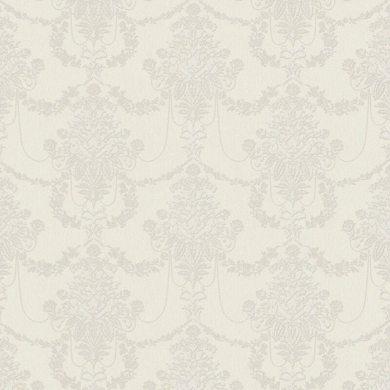 Felicite Floral Ornament Metallic Wallpaper - Light Cream - Erismann - 10287 - 14Wallpaper199