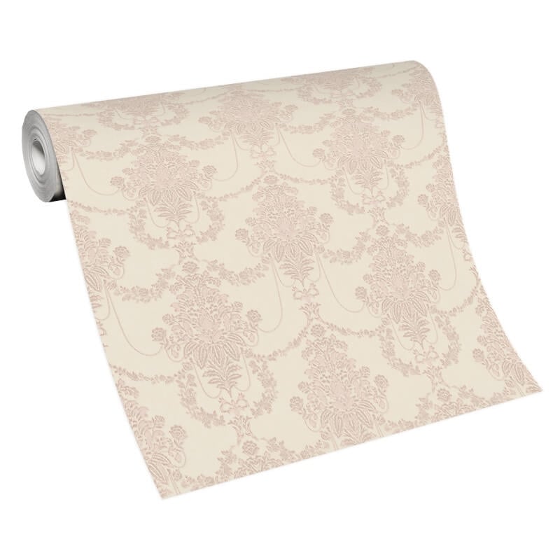 Felicite Floral Ornament Metallic Wallpaper - Pink - Erismann - 10287 - 05Wallpaper199
