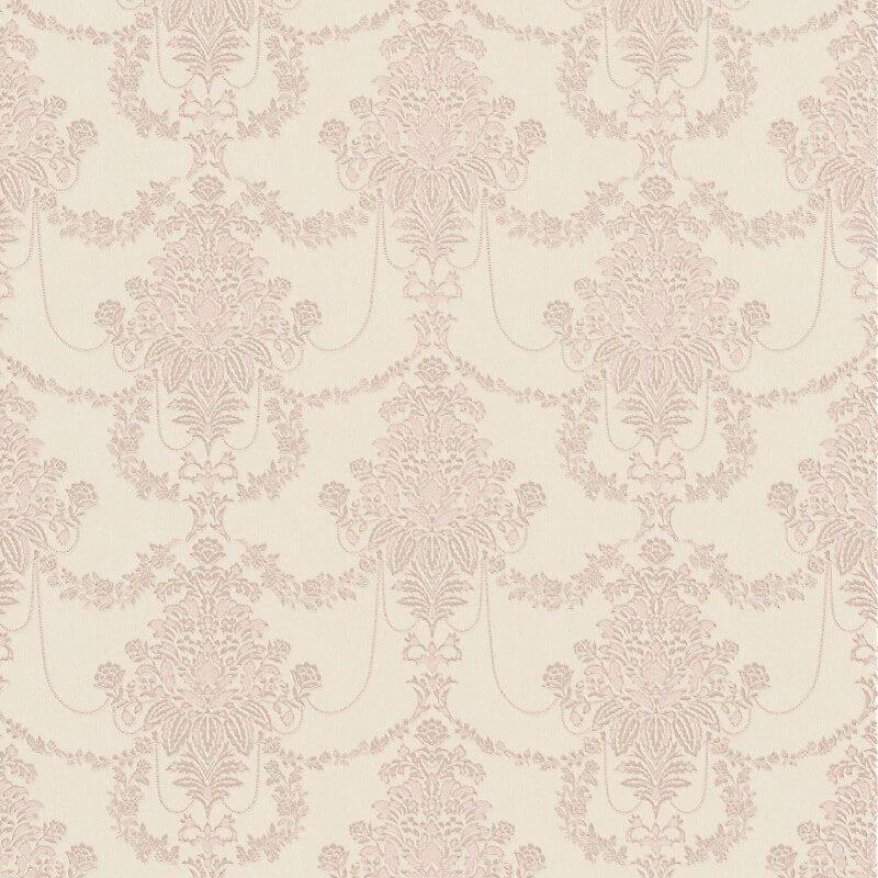 Felicite Floral Ornament Metallic Wallpaper - Pink - Erismann - 10287 - 05Wallpaper199