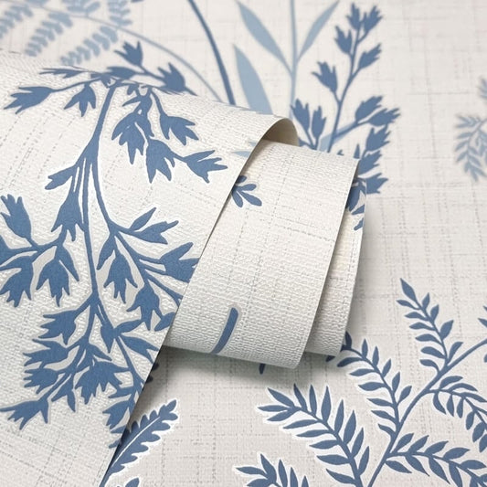 Fern Leaf Wallpaper - Blue - Fine Décor - FD43767Wallpaper199