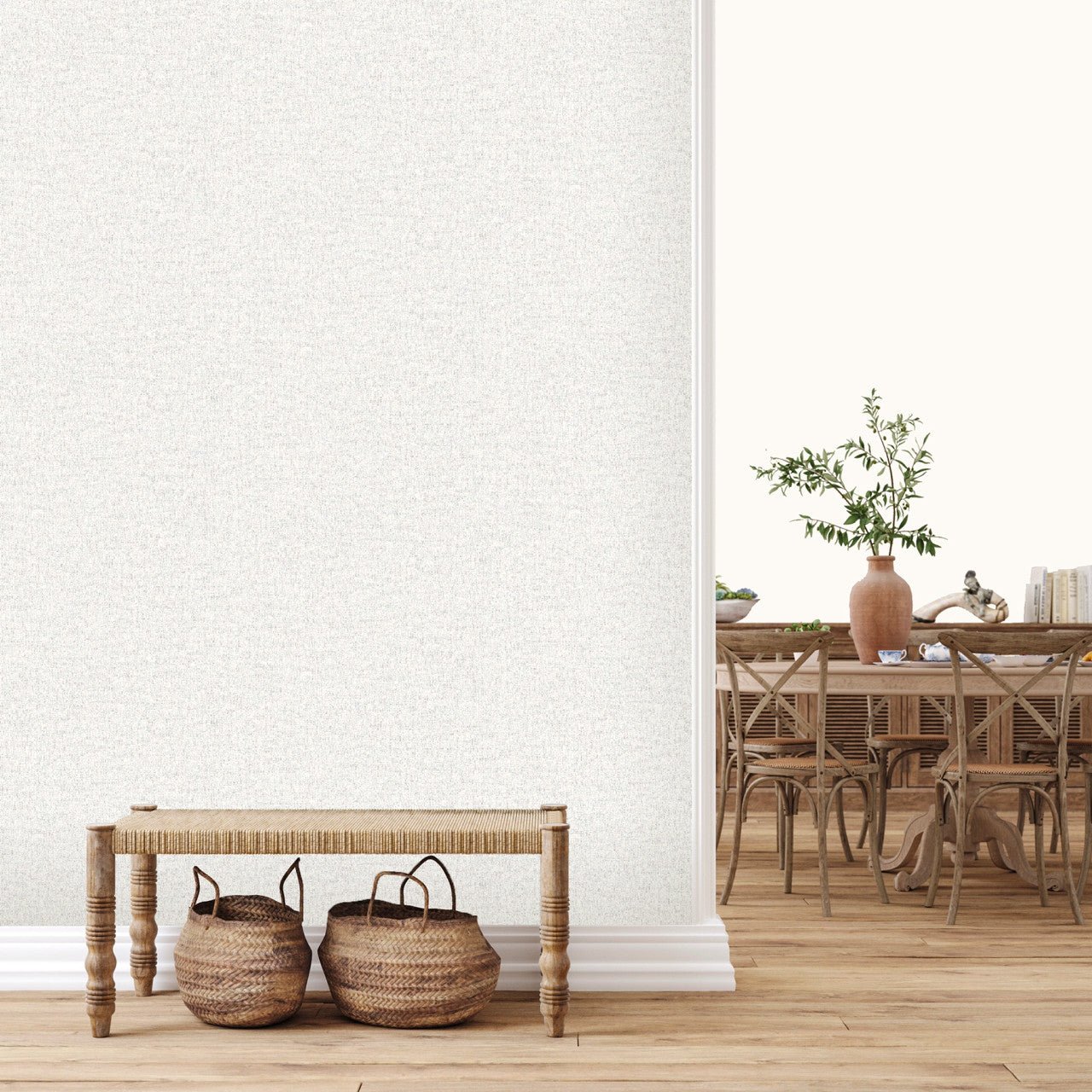 Fiji Plain Texture Elegant Homes Wallpaper - Linen - Rasch - 316131Wallpaper199