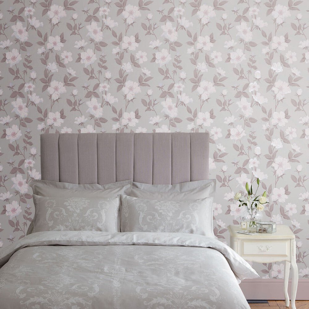 Fleurir Wallpaper - Violet - Laura Ashley - 114918Wallpaper199