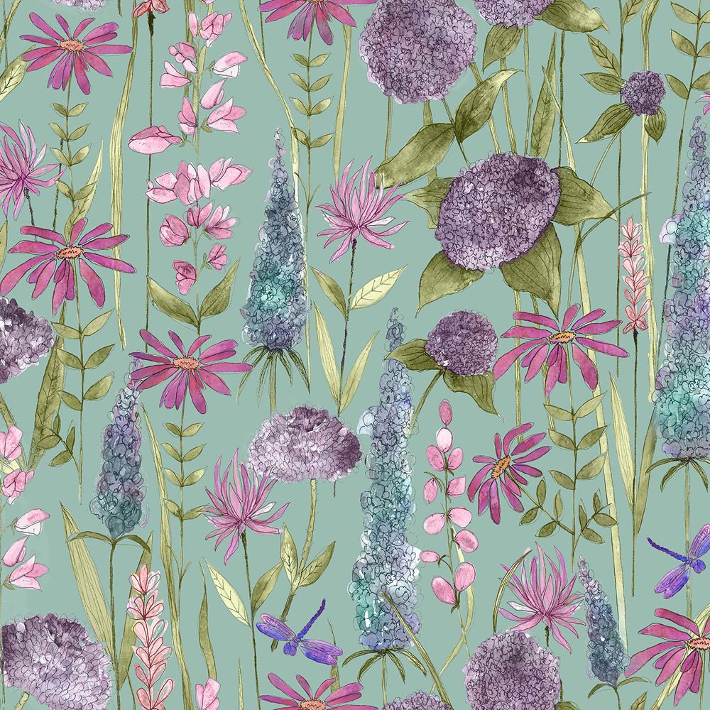 Florabunda Wallpaper - Verde - Voyage Maison - FLORABU/WPO/VERWallpaper199