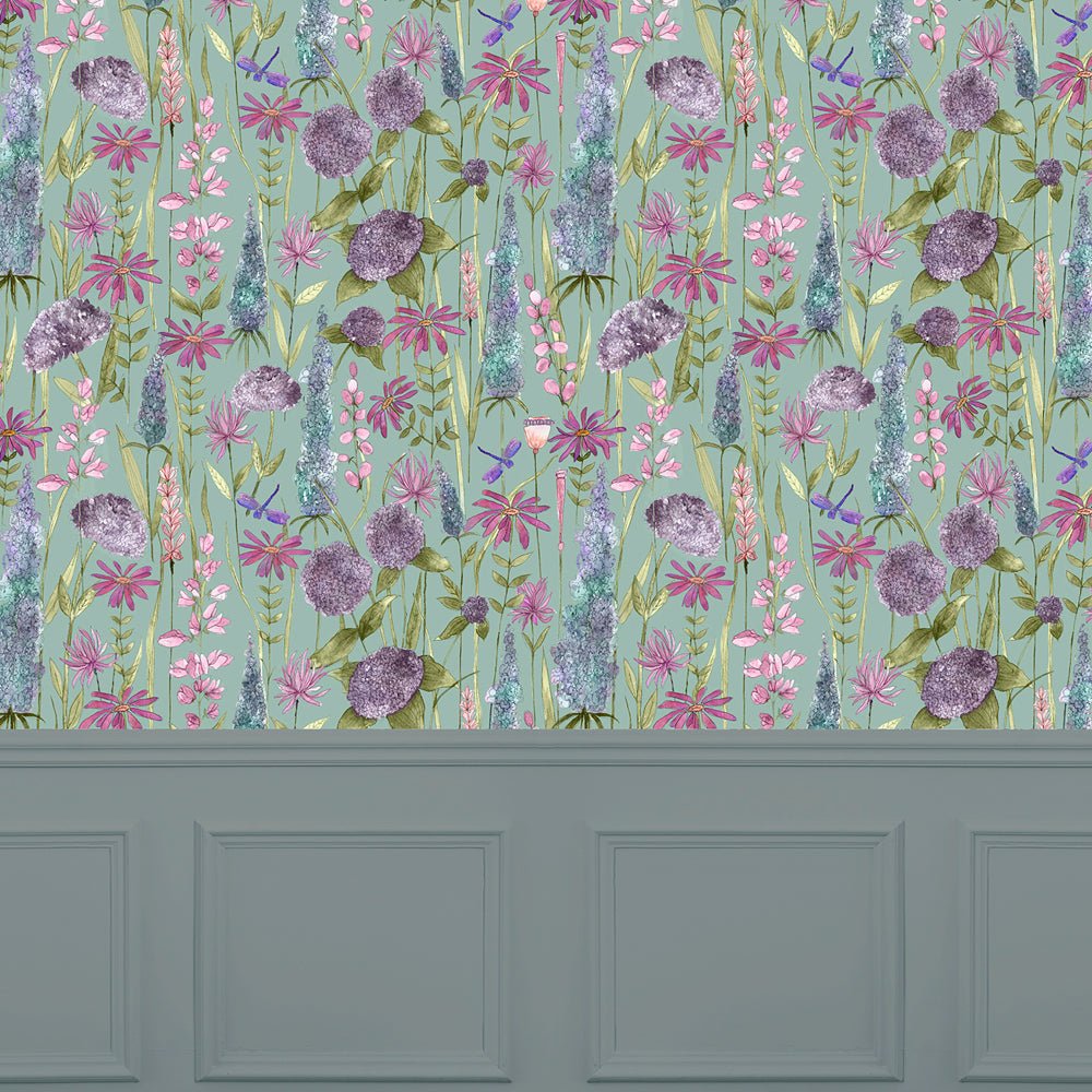 Florabunda Wallpaper - Verde - Voyage Maison - FLORABU/WPO/VERWallpaper199