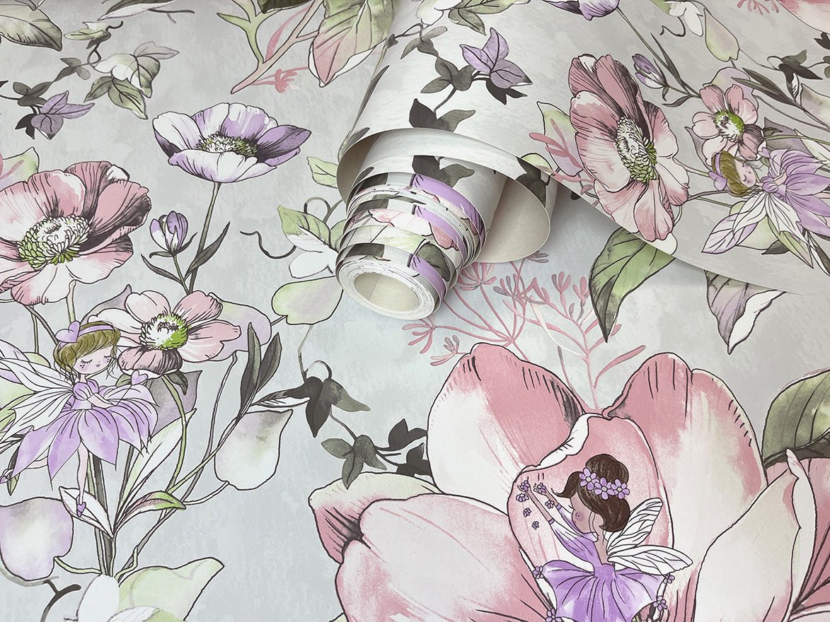 Floral Fairies Wallpaper - Grey - Holden Décor - 13212Wallpaper199