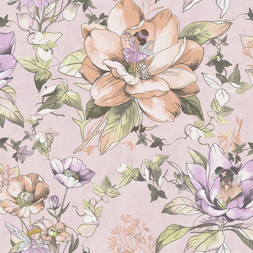 Floral Fairies Wallpaper - Pink - Holden Décor - 13211Wallpaper199