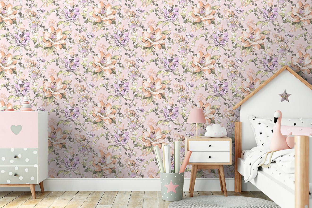 Floral Fairies Wallpaper - Pink - Holden Décor - 13211Wallpaper199