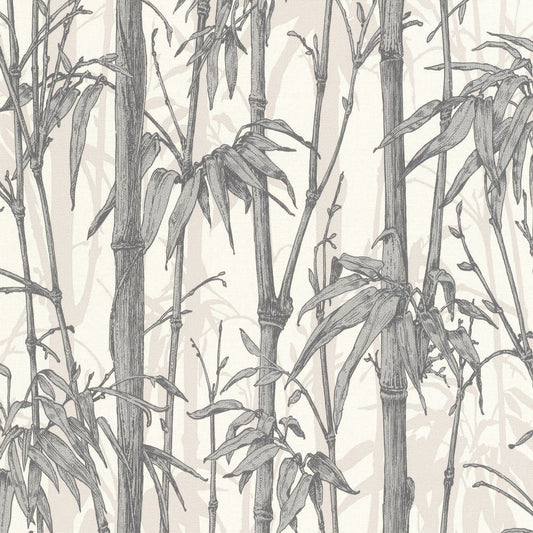 Florentine III Bamboo Wallpaper - Grey - Rasch - 484830Wallpaper199