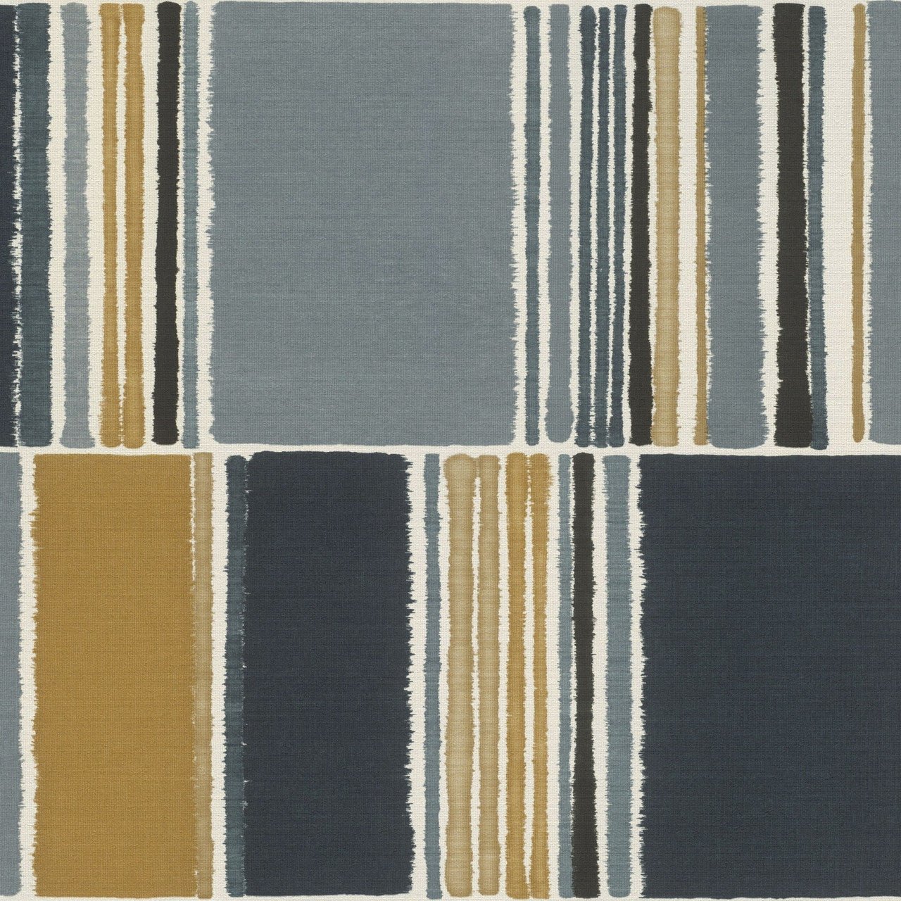 Florentine III Emporium Geo Wallpaper - Navy & Yellow - Rasch - 484441Wallpaper199