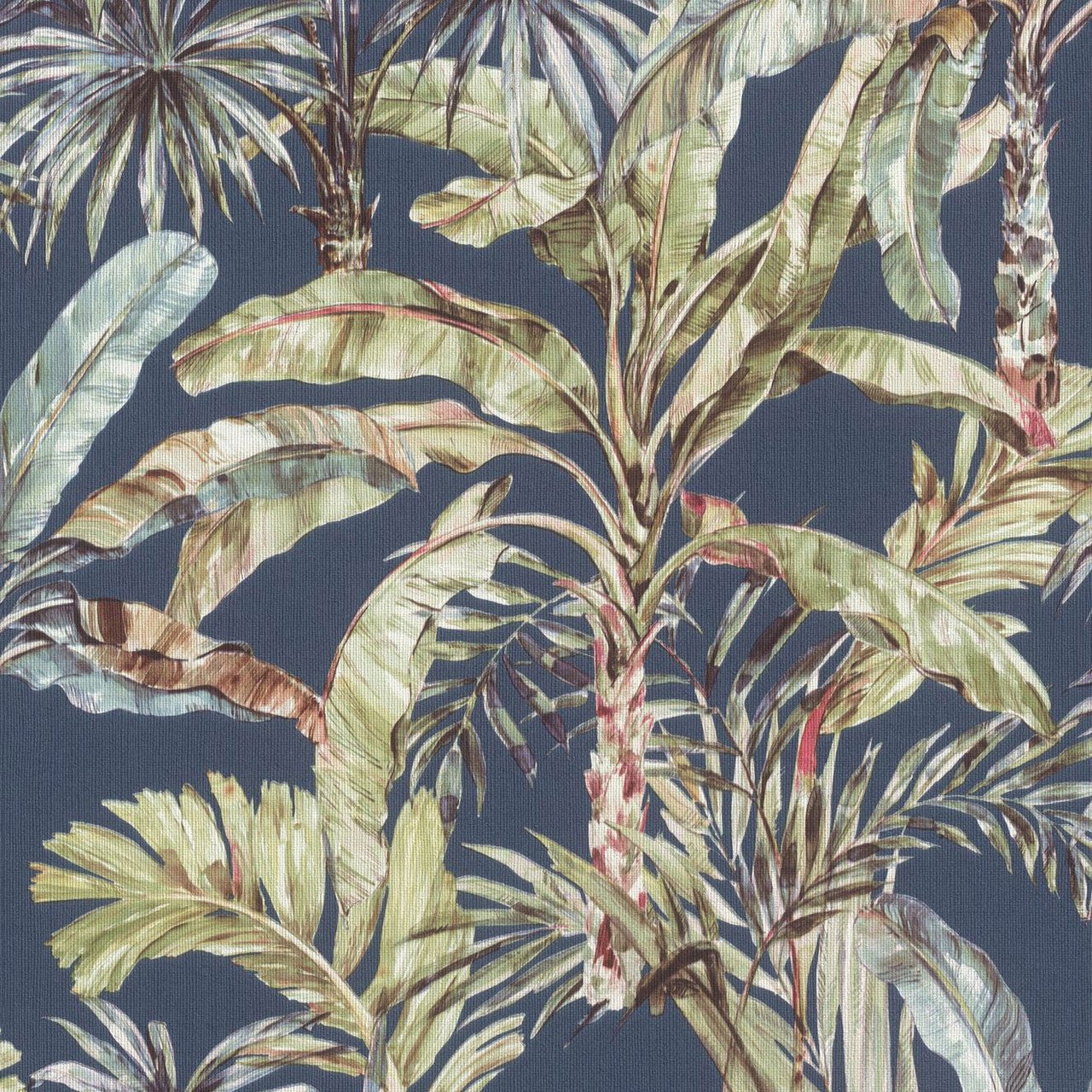 Florentine Jungle Leaves Wallpaper - Green/Blue - Rasch - 485288Wallpaper199
