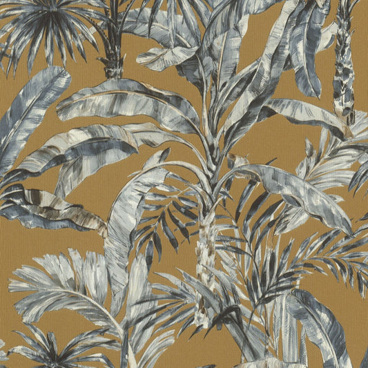 Florentine Jungle Leaves Wallpaper - Grey/Brown - Rasch - 485264Wallpaper199