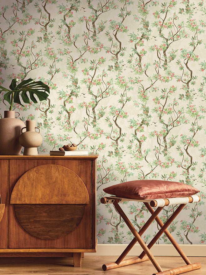 Folia Wallpaper - Cream / Pink - Holden Décor - 36220Wallpaper199