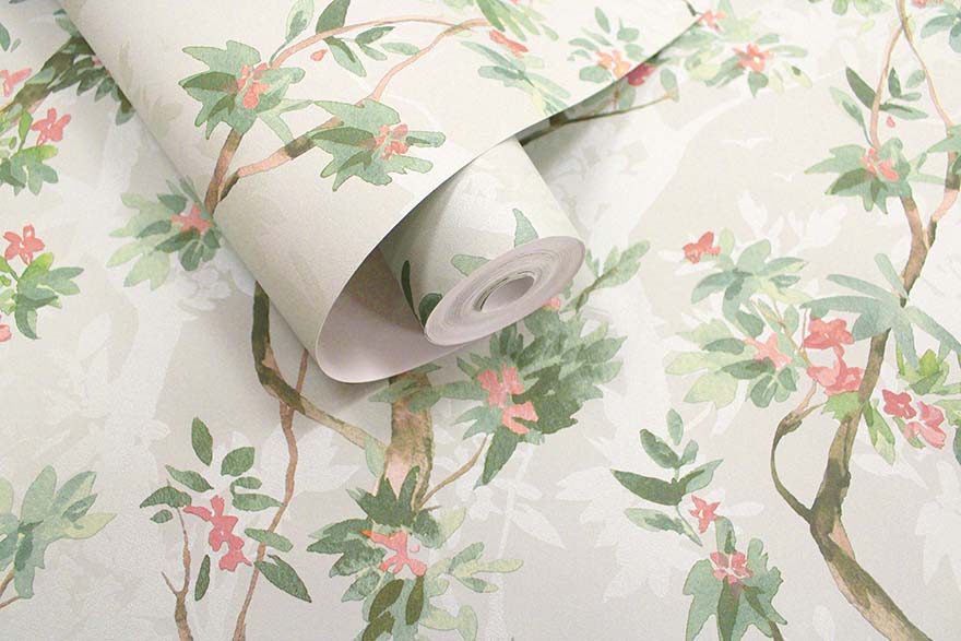 Folia Wallpaper - Cream / Pink - Holden Décor - 36220Wallpaper199