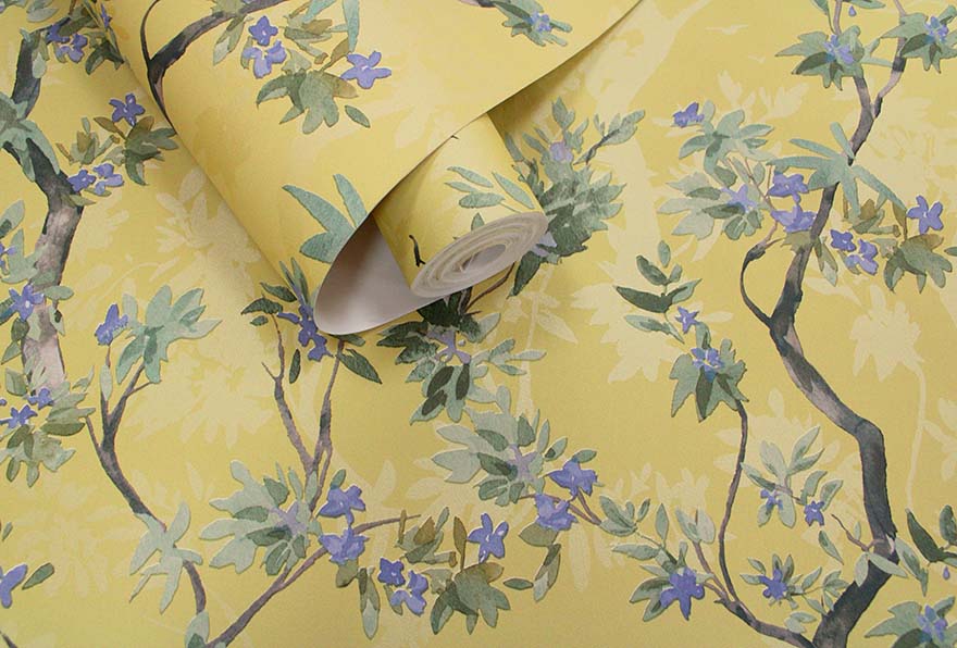 Folia Wallpaper - Ochre - Holden Décor - 36222Wallpaper199