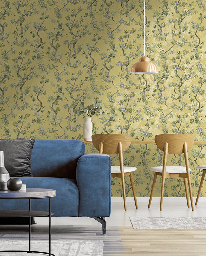 Folia Wallpaper - Ochre - Holden Décor - 36222Wallpaper199