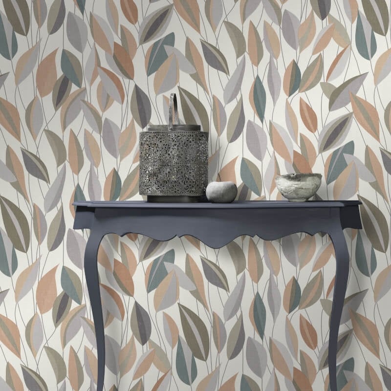 Foliage Leaf Wallpaper - Beige/Green Multi - Erismann - 10431 - 07Wallpaper199