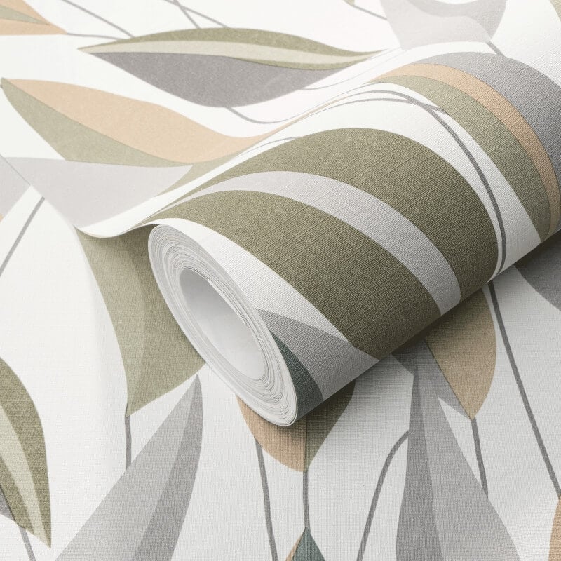 Foliage Leaf Wallpaper - Beige/Green Multi - Erismann - 10431 - 07Wallpaper199