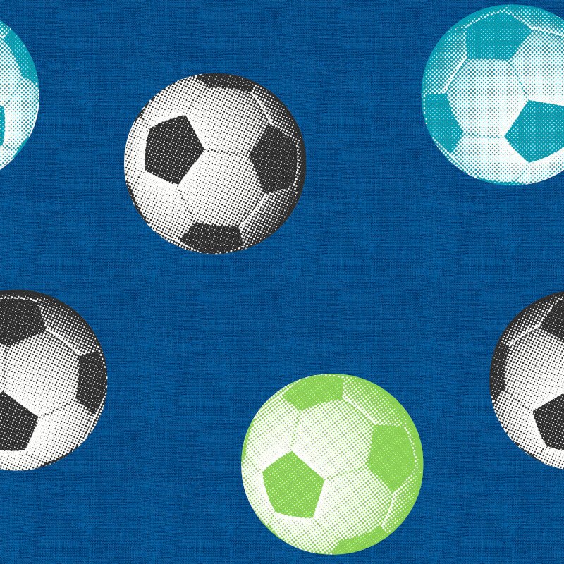 Footballs Wallpaper - Blue Multi - Catherine Lansfield - 165571Wallpaper199
