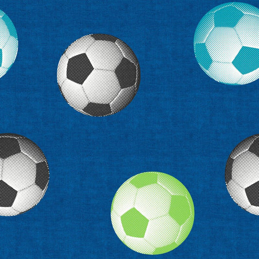 Footballs Wallpaper - Blue Multi - Catherine Lansfield - 165571Wallpaper199