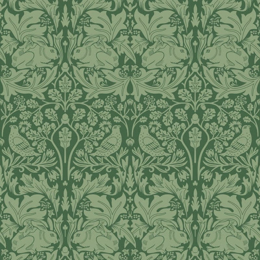 Forest Rabbit Wallpaper - Forest Green - Hoopla Walls - HWA1142WWallpaper199