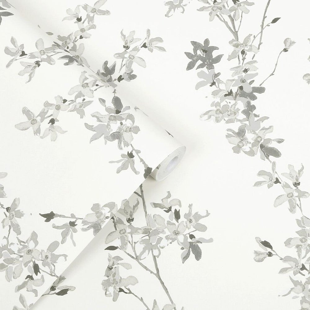 Forsythia Wallpaper - Steel - Laura Ashley - 113349Wallpaper199