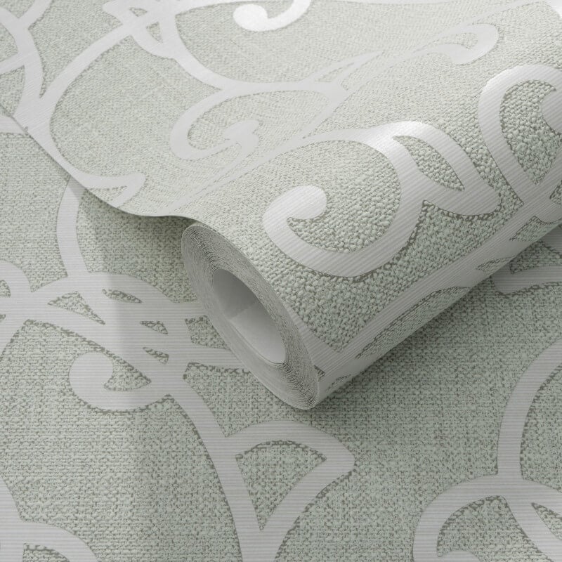 Forte Geometric Metallic Wallpaper - Green - Erismann - 10467 - 24Wallpaper199