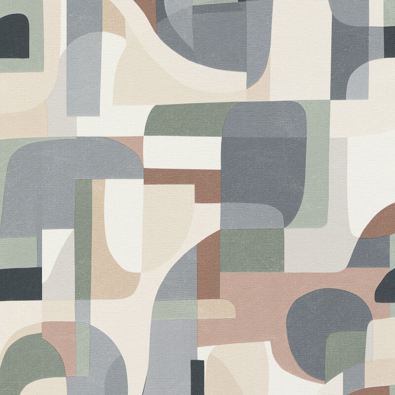 Fragment Modern Geometric Wallpaper - Brown Multi - Erismann - 10432 - 11Wallpaper199