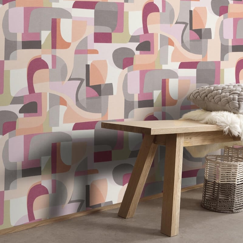 Fragment Modern Geometric Wallpaper - Violet - Erismann - 10432 - 06Wallpaper199