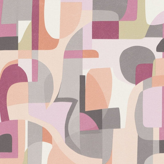 Fragment Modern Geometric Wallpaper - Violet - Erismann - 10432 - 06Wallpaper199