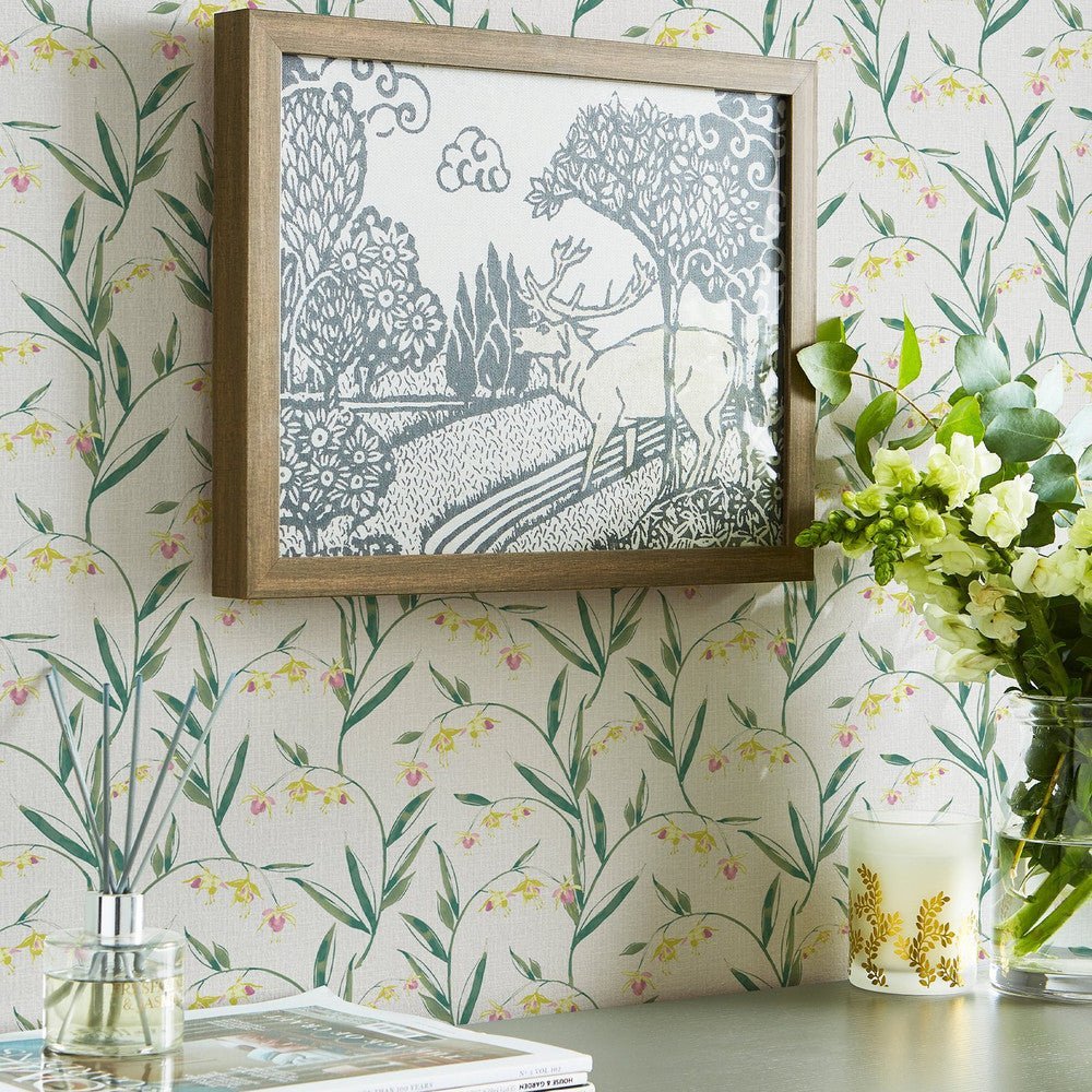 Fulwell Fuchsia Wallpaper - Pale Slate Grey - Laura Ashley - 127403Wallpaper199