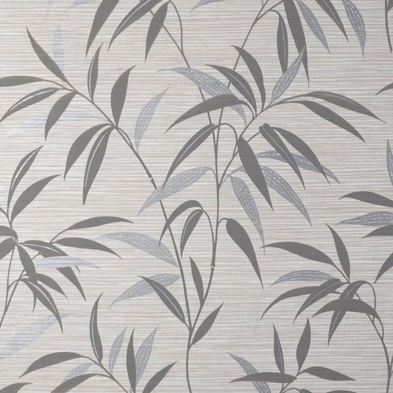 Fusion Leaf Metallic Wallpaper - Grey - Crown - M1771Wallpaper199